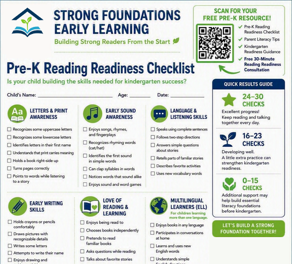 Pre-K Skills Checklist