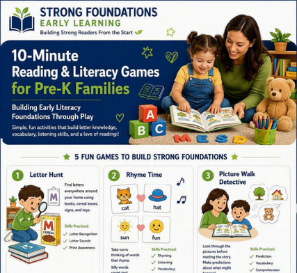 Pre-K Reading and Literacy Games